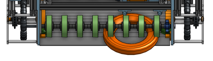 Ring intake CAD with wheels and ring path